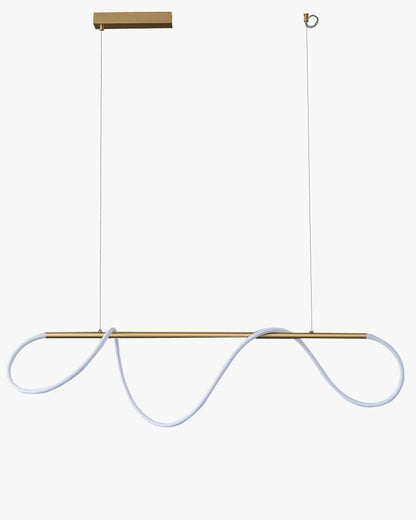 Adjustable Pendant Light Fixture with Remote Dimming 43 in Silicone LED for Kitchen Island Dining Table Modern Hanging Ceiling Lamp Gold Bla