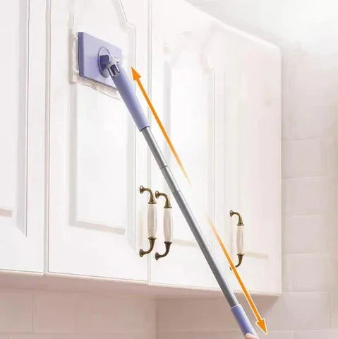 Hands-Free Flat Mop System with Swivel Head & Wall Mount for Hardwood, Tile & Laminate Floors | Easy-Release Pad Changer