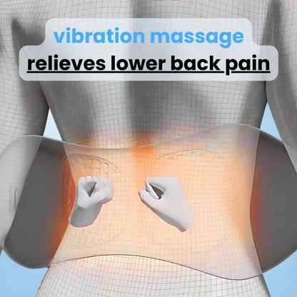 Lumbar Support Cushion with Heat & Vibration Therapy for Lower Back Pain, Sciatica Relief & Spine Alignment at Home or Office