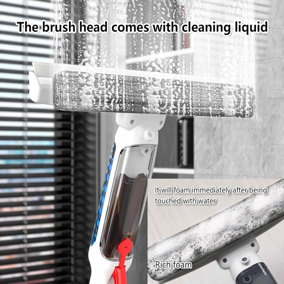 Versatile Telescopic Window Cleaner with Ergonomic Handle | Adjustable Reach for Streak-Free Shine