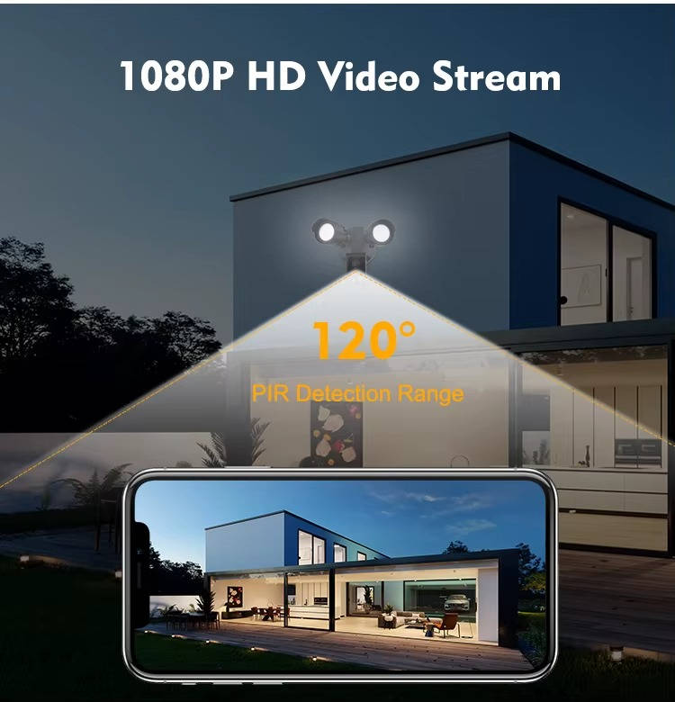 Bright LED Security Light with Camera and Motion Detection