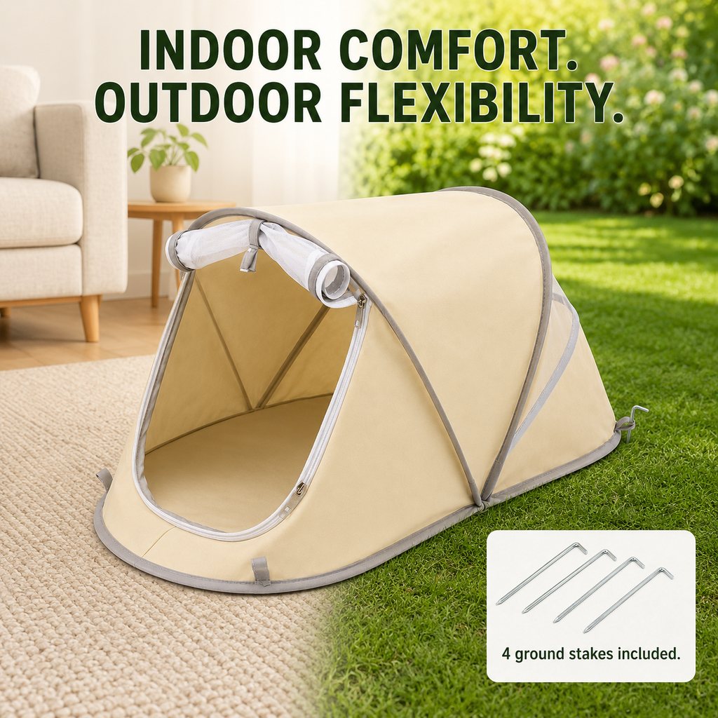 Ortekor Portable Foldable Pet Tent for Cats & Small Dogs - Cozy Private Resting Space for Home, Patio & Camping