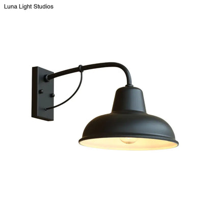 Metal Dome Outdoor Wall Sconce Light for Porch, Patio & Entryway | Rust-Resistant Exterior Fixture | Industrial Farmhouse Design