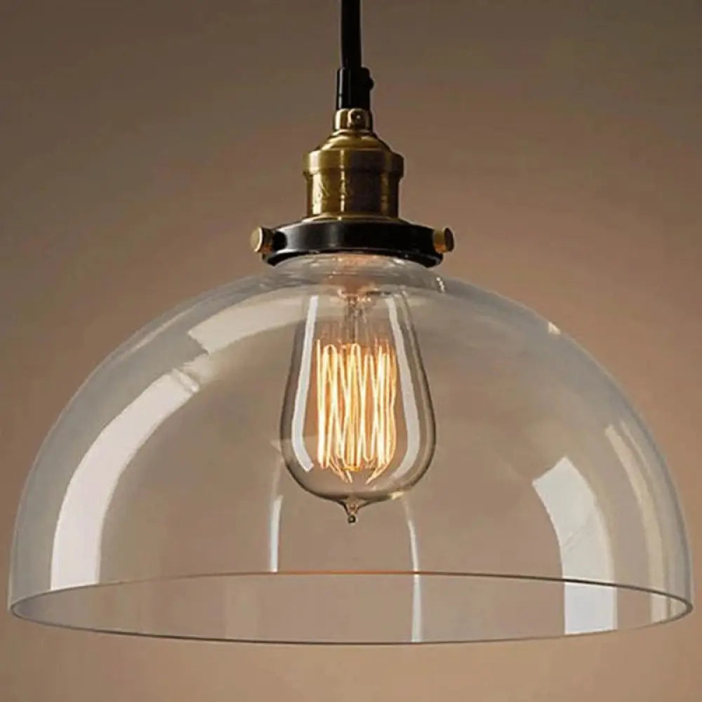 Adjustable Wall Sconce with Clear Glass & Brass-Black Finish – Industrial Metal Light for Kitchen, Hallway & Bedroom