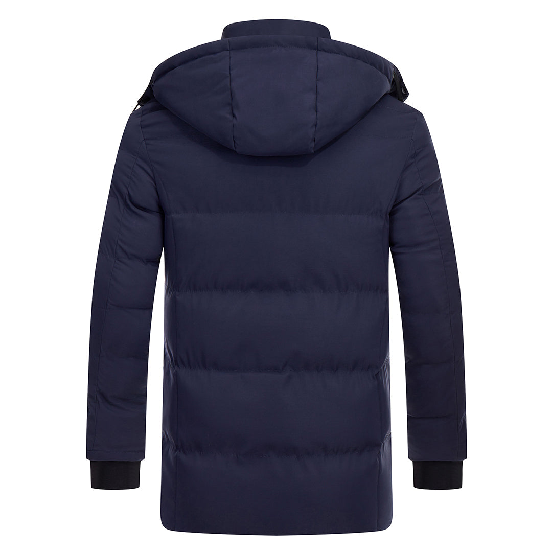 Waterproof Insulated Winter Parka Jacket with Detachable Hood for Men | Cold Weather Outdoor Coat with Padded Lining