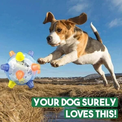 Motion-Activated Dog Toy Ball with LED Lights and Sounds for Indoor Play and Exercise