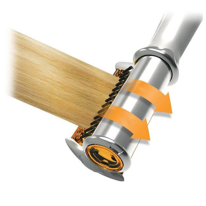 Dual-Action Rotating Hair Styling Tool – Curls & Straightens Wet or Dry Hair with Ceramic Barrel & Ionic Bristles for Salon Blowouts at Home