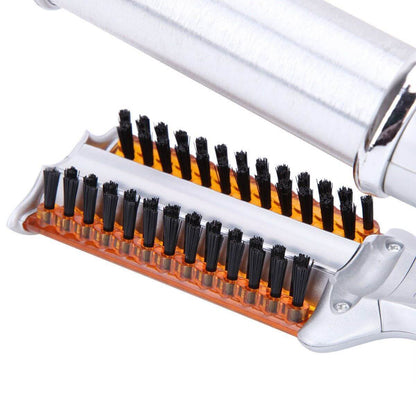 Dual-Function Rotating Barrel Hair Tool with Ionic Bristles for Curls and Smooth Styles | Ceramic Heated Styling Wand with Auto Shutoff for