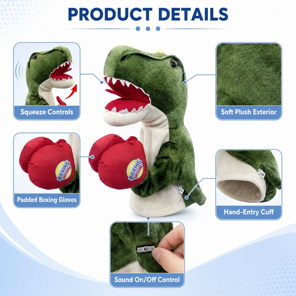 Ortekor Interactive Boxing Pet Puppet for Indoor Play – Squeeze-to-Punch Sound Toy for Bored Dogs & Cats