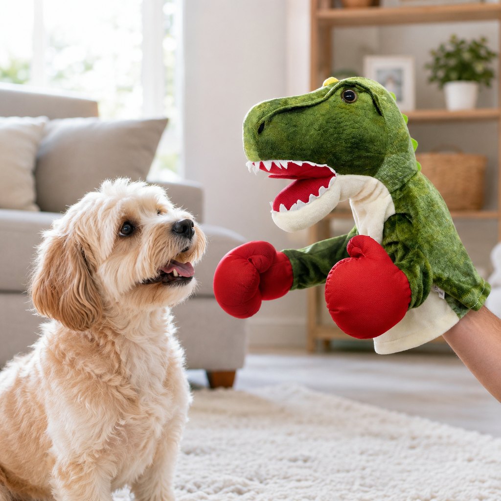 Ortekor Interactive Boxing Pet Puppet for Indoor Play – Squeeze-to-Punch Sound Toy for Bored Dogs & Cats