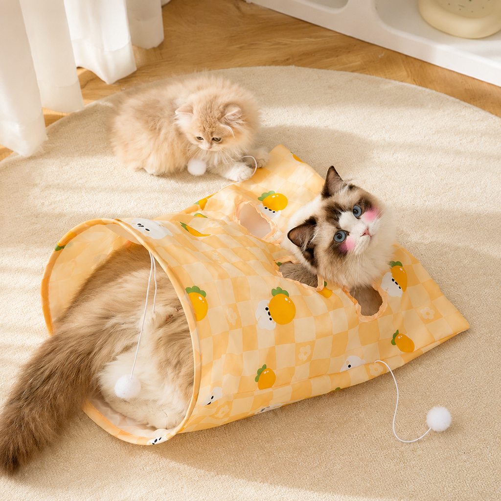 Ortekor Interactive Cat Crinkle Play Sack for Indoor Cats - Hide, Pounce & Stay Busy While You're Away