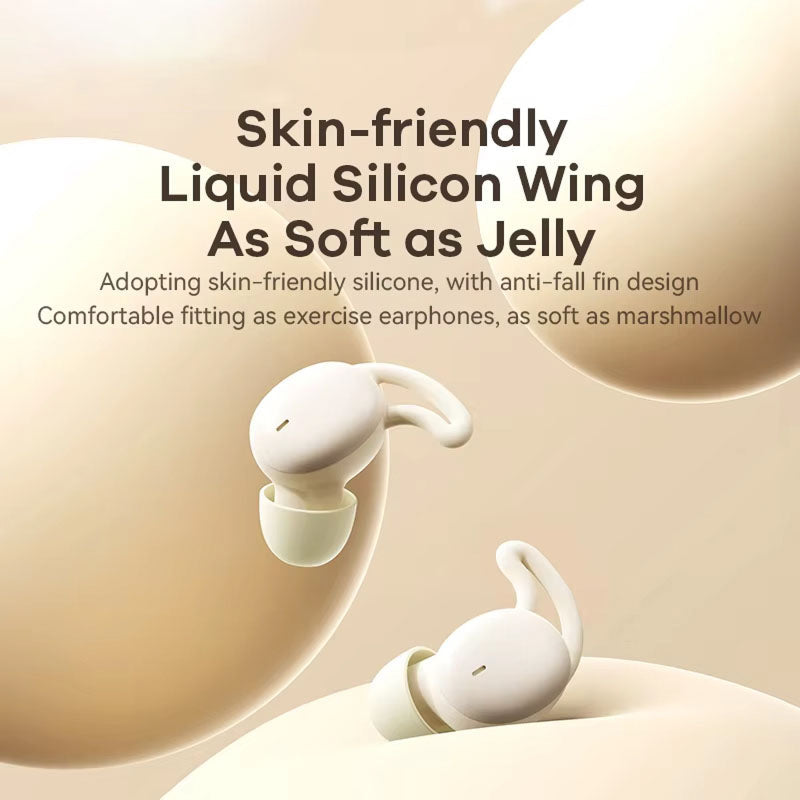 Sleep Earbuds with Passive Noise Isolation – Side Sleeper Comfort Design, 5-Hour Battery, Bluetooth 5.3, Touch Controls, Soft Silicone Fit