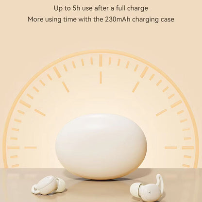 Sleep Earbuds with Passive Noise Isolation – Side Sleeper Comfort Design, 5-Hour Battery, Bluetooth 5.3, Touch Controls, Soft Silicone Fit