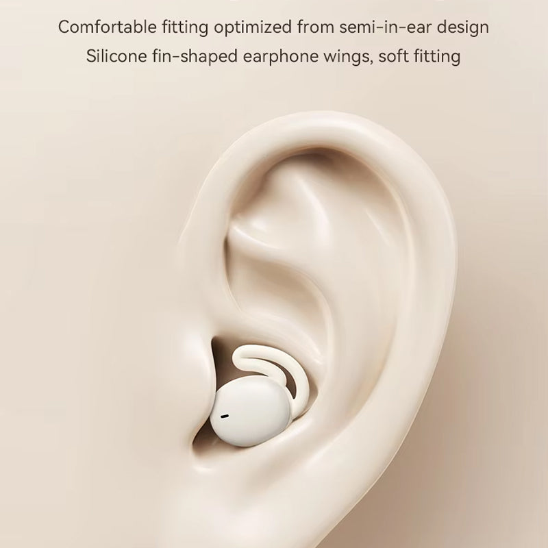 Sleep Earbuds with Passive Noise Isolation – Side Sleeper Comfort Design, 5-Hour Battery, Bluetooth 5.3, Touch Controls, Soft Silicone Fit