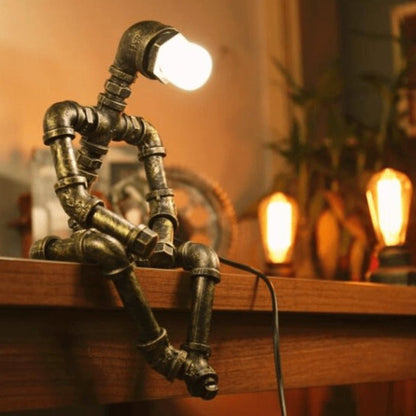 Articulated Steampunk Desk Lamp with Adjustable Arms & Switch Control for Home Office & Workspace Lighting