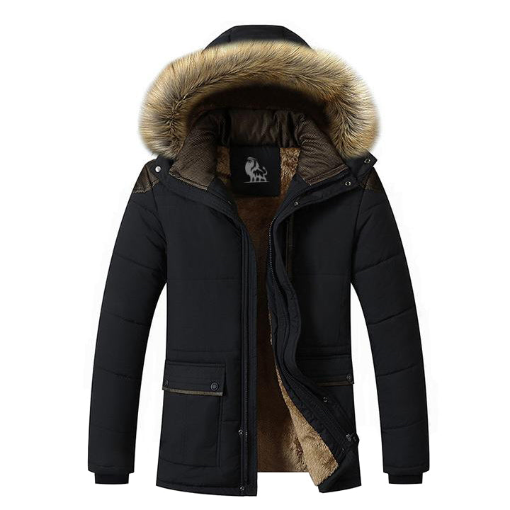 Heavyweight Hooded Winter Parka Jacket for Men – Waterproof Windproof Insulated Outerwear Coat for Cold Weather, Camping, Hiking, Outdoor