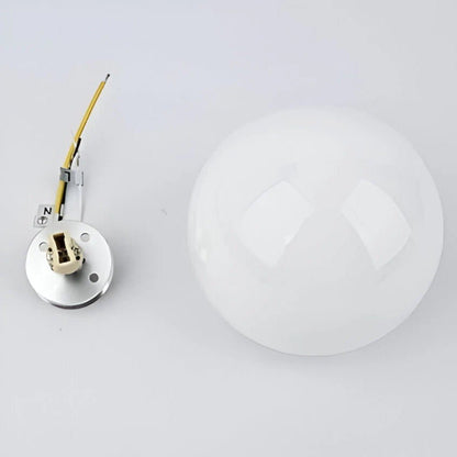 Floating Orb Wall Sconce with Frosted Glass Shade – Modern Minimalist Design for Bedroom, Bath & Hallway – Hidden Mount LED Light Fixture