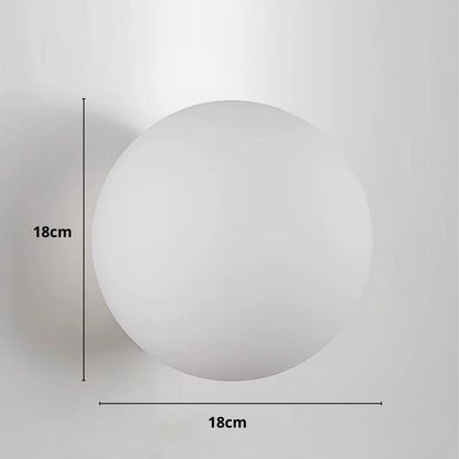 Floating Orb Wall Sconce with Frosted Glass Shade – Modern Minimalist Design for Bedroom, Bath & Hallway – Hidden Mount LED Light Fixture