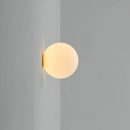 Floating Orb Wall Sconce with Frosted Glass Shade – Modern Minimalist Design for Bedroom, Bath & Hallway – Hidden Mount LED Light Fixture