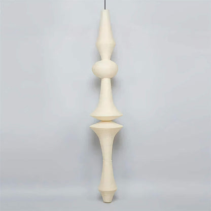 Cylindrical Drop Ceiling Fixture with Translucent Shade 55 inch or 94 inch Height E27 Socket Adjustable Cord for Stairwell Bedroom Entryway