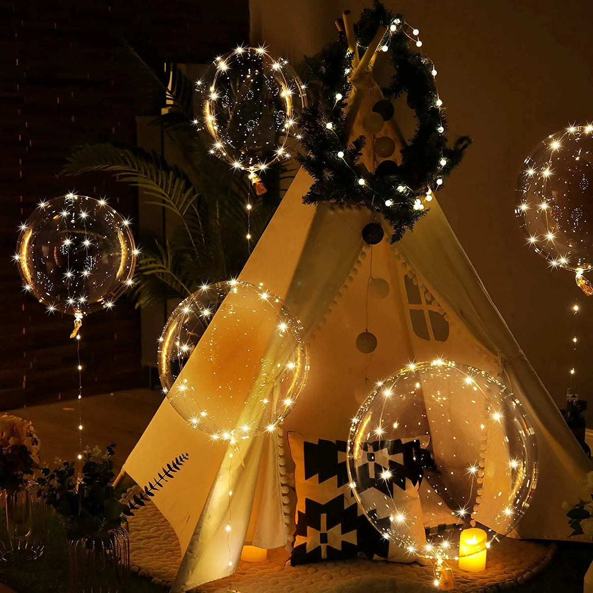 Ortekor Glow Party Balloons | LED Light Balloons with Customizable Features | Durable Decor for Memorable Celebrations