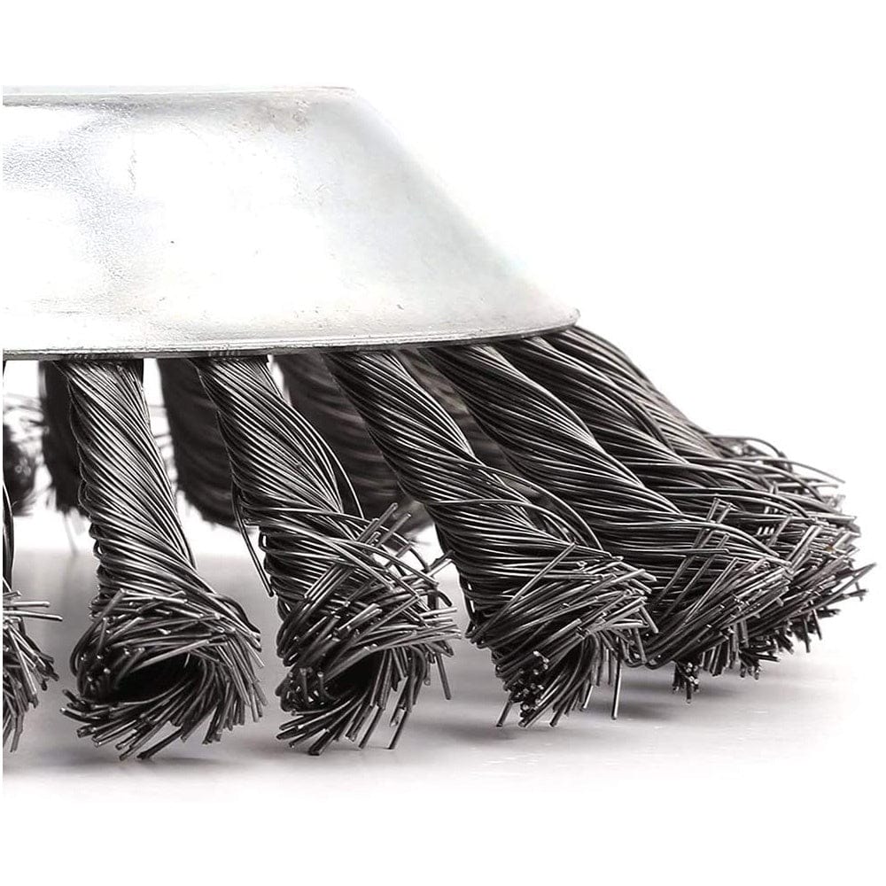 Steel Wire Weed Trimmer Attachment for String Trimmers – 36-Bristle Brush Head for Edging & Tough Weeds – 6 in Diameter