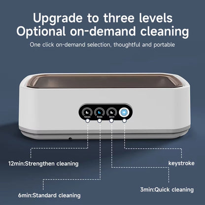 Ultrasonic Jewelry Cleaner 22oz Tank Sonic Vibration for Rings Glasses Watches Dentures 3 Timer Settings Quiet Operation Stainless Steel