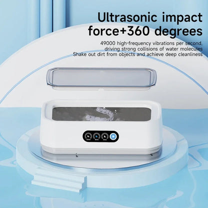 Ultrasonic Jewelry Cleaner 22oz Tank Sonic Vibration for Rings Glasses Watches Dentures 3 Timer Settings Quiet Operation Stainless Steel