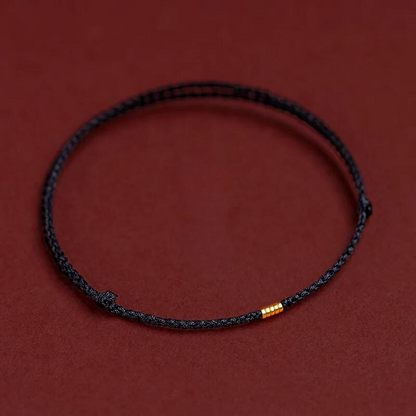 Handwoven Red Thread Bracelet with Sacred Beads for Good Luck and Spiritual Protection | Adjustable Cord Blessing Bracelet for Men Women