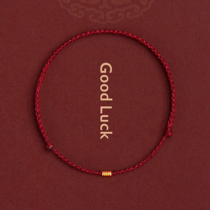 Adjustable Red String Bracelet with Protective Beads for Spiritual Defense & Good Luck Charm | Handcrafted Cord Jewelry