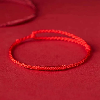Adjustable Red String Bracelet with Protective Beads for Spiritual Defense & Good Luck Charm | Handcrafted Cord Jewelry