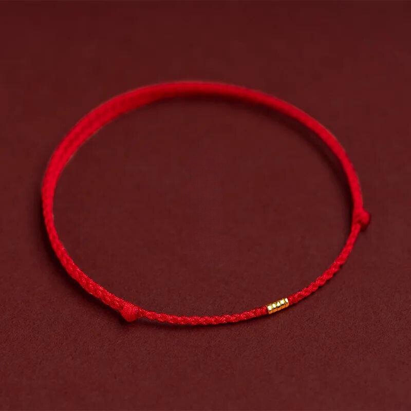 Adjustable Red String Bracelet with Protective Beads for Spiritual Defense & Good Luck Charm | Handcrafted Cord Jewelry