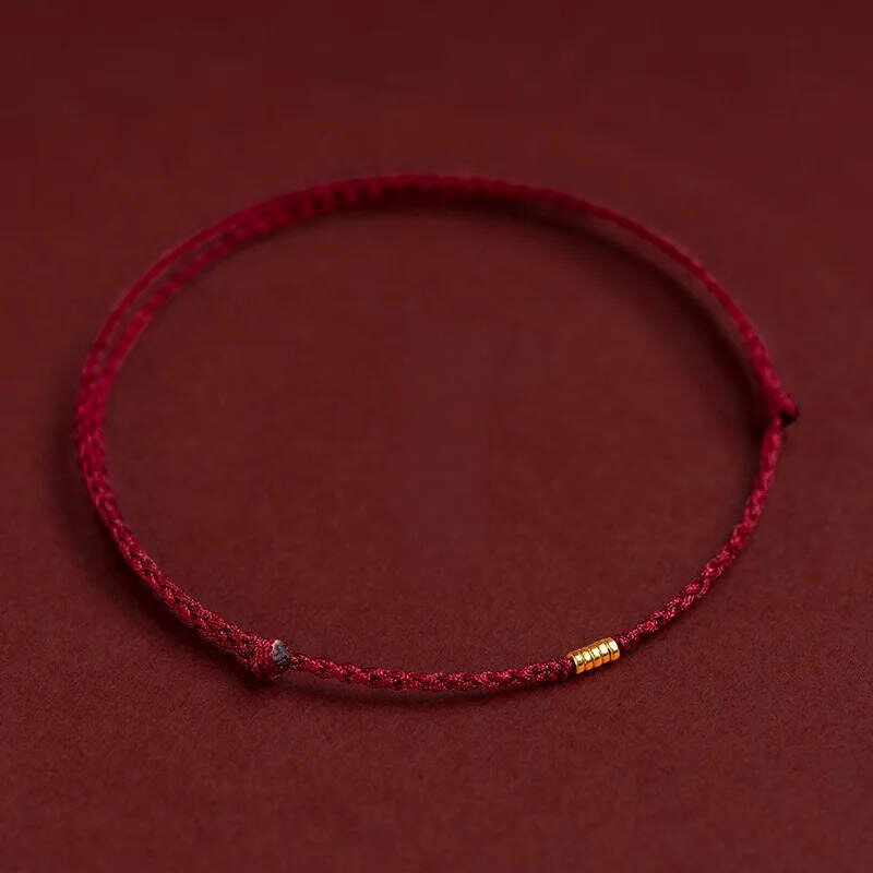 Adjustable Red String Bracelet with Protective Beads for Spiritual Defense & Good Luck Charm | Handcrafted Cord Jewelry