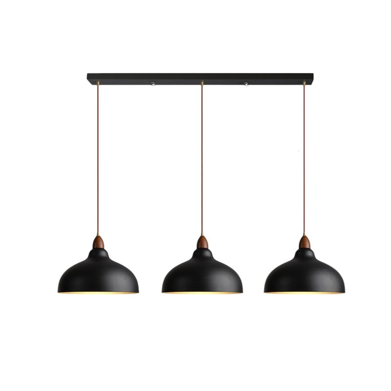 Nordic Wood & Metal Pendant Light – Height-Adjustable Drop Ceiling Fixture for Kitchen Island & Dining Room