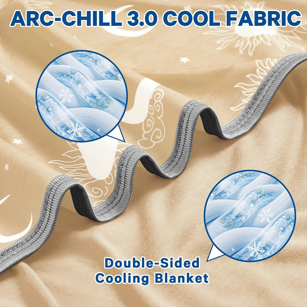 Cozy Comfort | Cooling Blanket with Double-Sided Fabric | Lightweight Summer Blanket for Hot Sleepers and Travel
