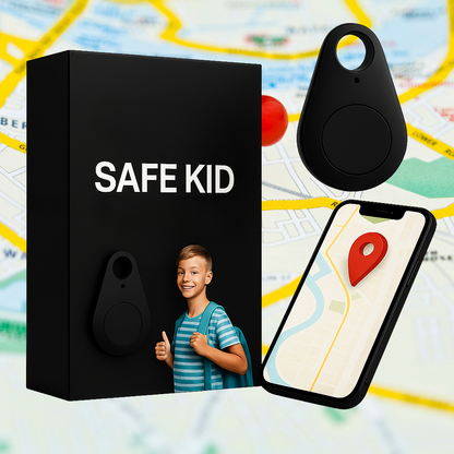 Kids GPS Tracking Tag with Real-Time Location & Emergency Button – Waterproof Clip-On Safety Device for Backpack or Clothing