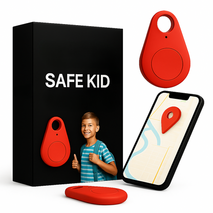 Kids GPS Tracking Tag with Real-Time Location & Emergency Button – Waterproof Clip-On Safety Device for Backpack or Clothing