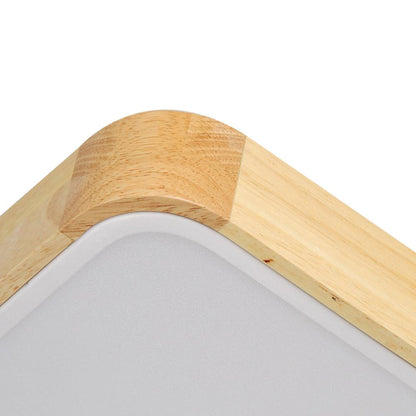 Flush-Mount LED Ceiling Light with Adjustable Brightness & Color Temperature – Modern Rectangular Fixture for Kitchen, Office, Bedroom &