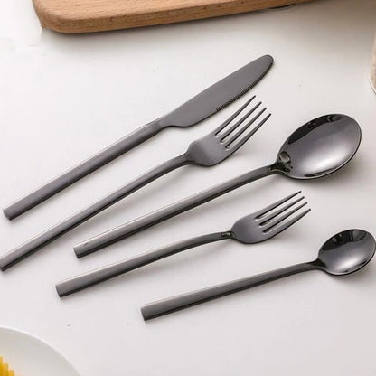 Flatware Set Service for 6 | 30-Piece Stainless Steel Silverware with Dinner Forks Spoons Knives | Dishwasher Safe Utensil Collection Gold S