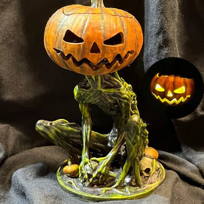 Phantom Pumpkin Grimm Decoration - Handmade resin halloween decor