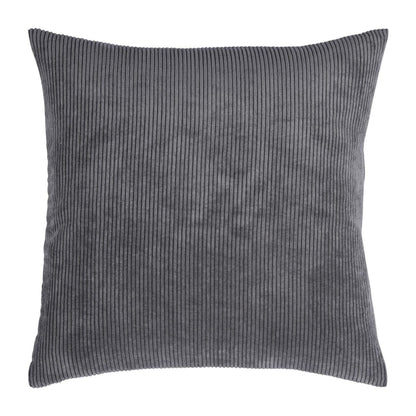 Ribbed Velvet-Look Pillow Cover Square Throw Cushion Case Soft Textured Home Decor for Couch Sofa Bedroom Living Room