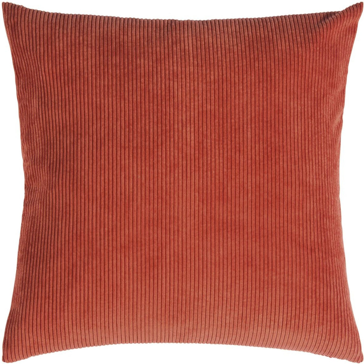 Ribbed Velvet-Look Pillow Cover Square Throw Cushion Case Soft Textured Home Decor for Couch Sofa Bedroom Living Room