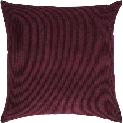 Ribbed Velvet-Look Pillow Cover Square Throw Cushion Case Soft Textured Home Decor for Couch Sofa Bedroom Living Room