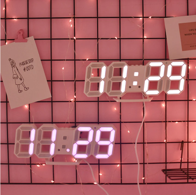 Digital LED Alarm Clock with Temperature Display & Color-Changing Backlight for Bedroom Desk