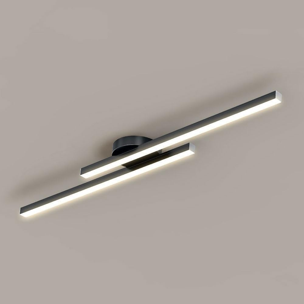 Flush Mount LED Ceiling Light Fixture — Low Profile Round Disc 8.3 in for Bedroom Hallway Entry — Modern Aluminum & Acrylic Surface Mount wi
