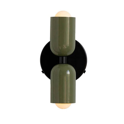 Glass Sconce Dual-Direction Fixture Green 4.7 in Contemporary Bedside Hallway Uplighter Downlighter for Home Apartment Lounge Passage Ambien