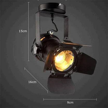 Vintage Industrial Metal Ceiling Spotlight with E27 Socket for Living Room, Bedroom, Dining Room
