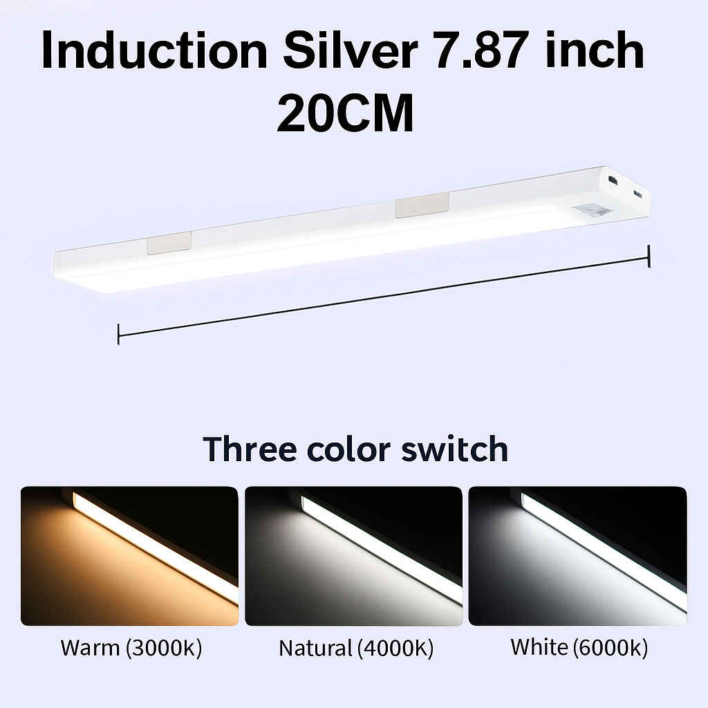 USB Rechargeable Motion Sensor LED Under Cabinet Light Stick, Magnetic Wireless Bar Light for Closet Pantry Kitchen Hallway Wardrobe