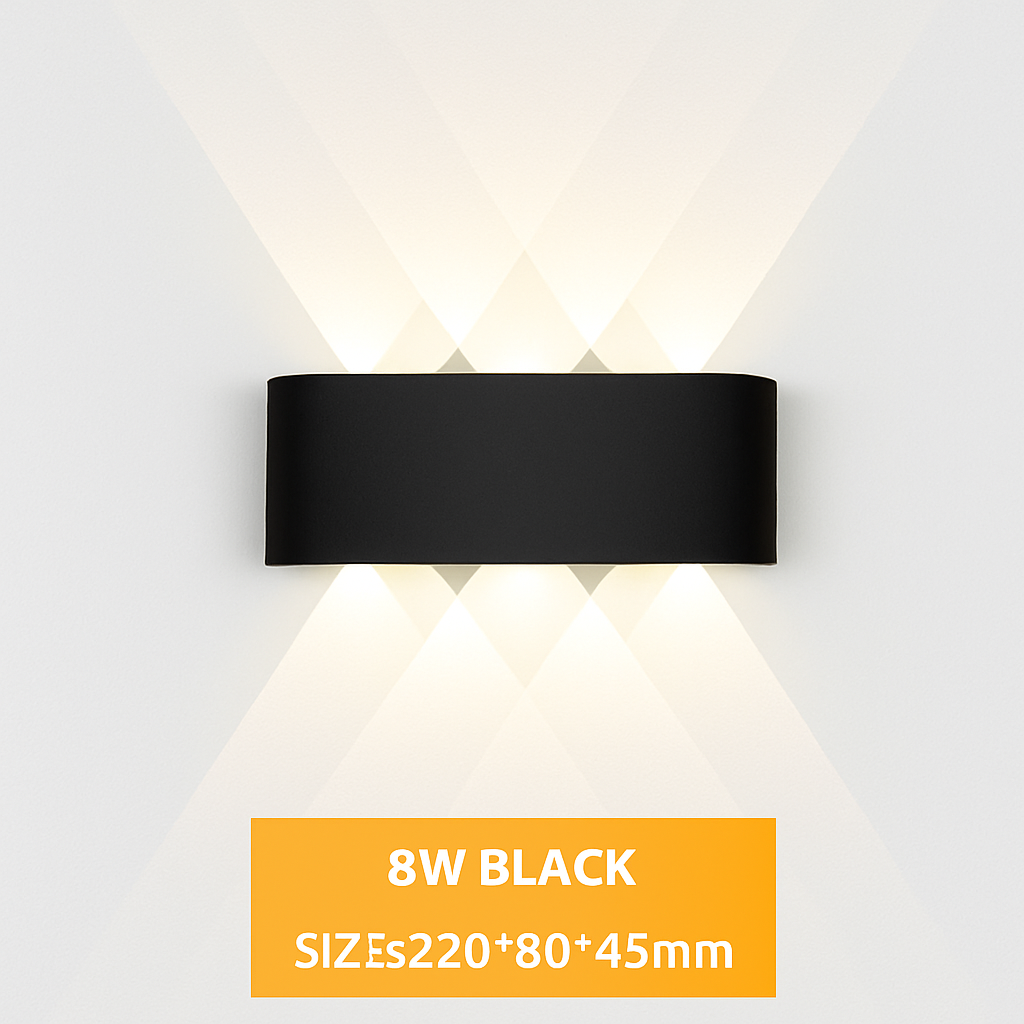 Modern LED Wall Light Up Down Indoor Outdoor Aluminum Sconce Waterproof IP65 for Bedroom Hallway Patio Garden Stairway
