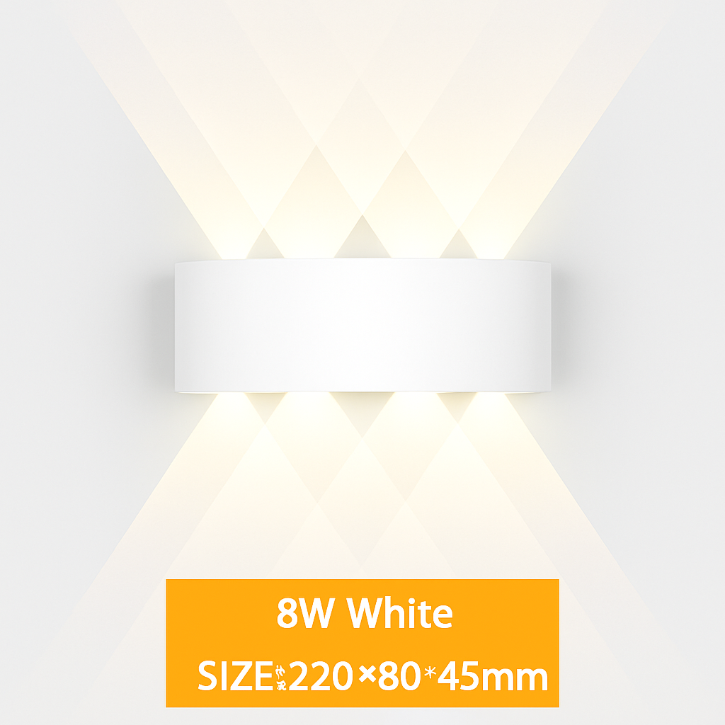 Modern LED Wall Light Up Down Indoor Outdoor Aluminum Sconce Waterproof IP65 for Bedroom Hallway Patio Garden Stairway